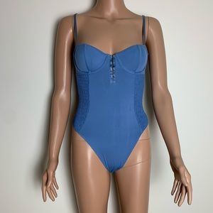 Victoria’s Secret lingerie bustier smocked bodysuit